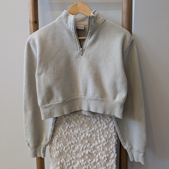 TNA Cozy Fleece Perfect Quarter Zip Sweatshirt - Picture 3 of 8